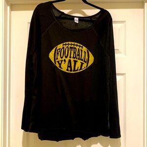 Football Y’all black women’s shirt